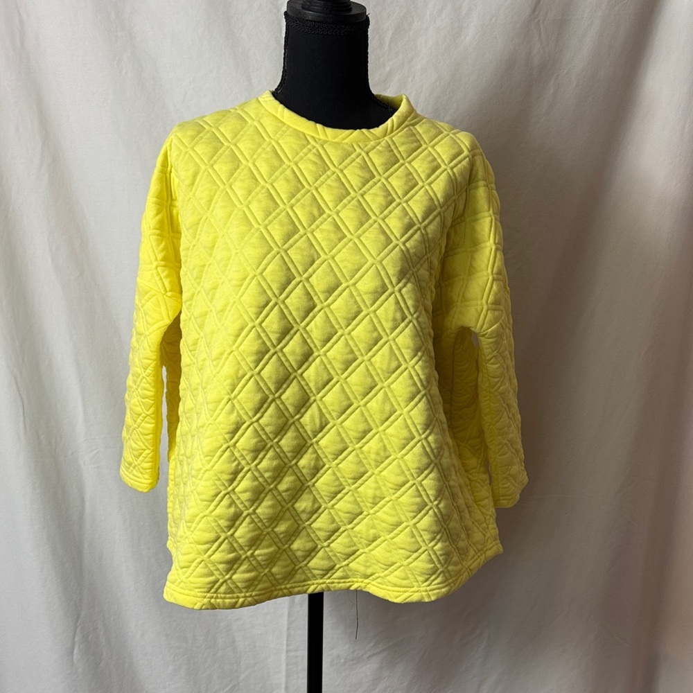 Tuckernuck Bright Yellow Quilted Sweatshirt